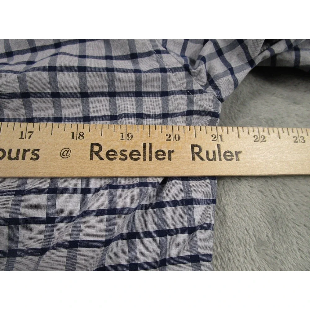 J Crew Shirt Mens Medium‎ Gray Checked Slim Fit Button Down Preppy Long Sleeve